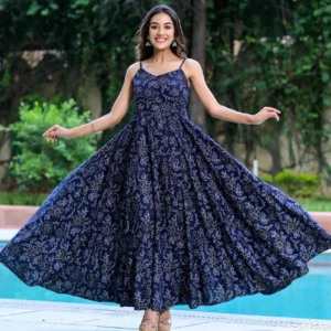 Shrivani Women Gown Blue Maxi